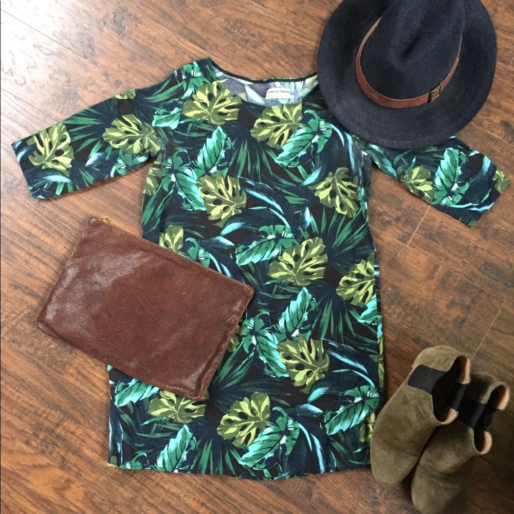 American Apparel Fern Print Tunic Shift